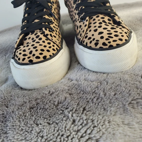 RESTRICTED Leopard Print Sneakers, sz 8 - Picture 3 of 9